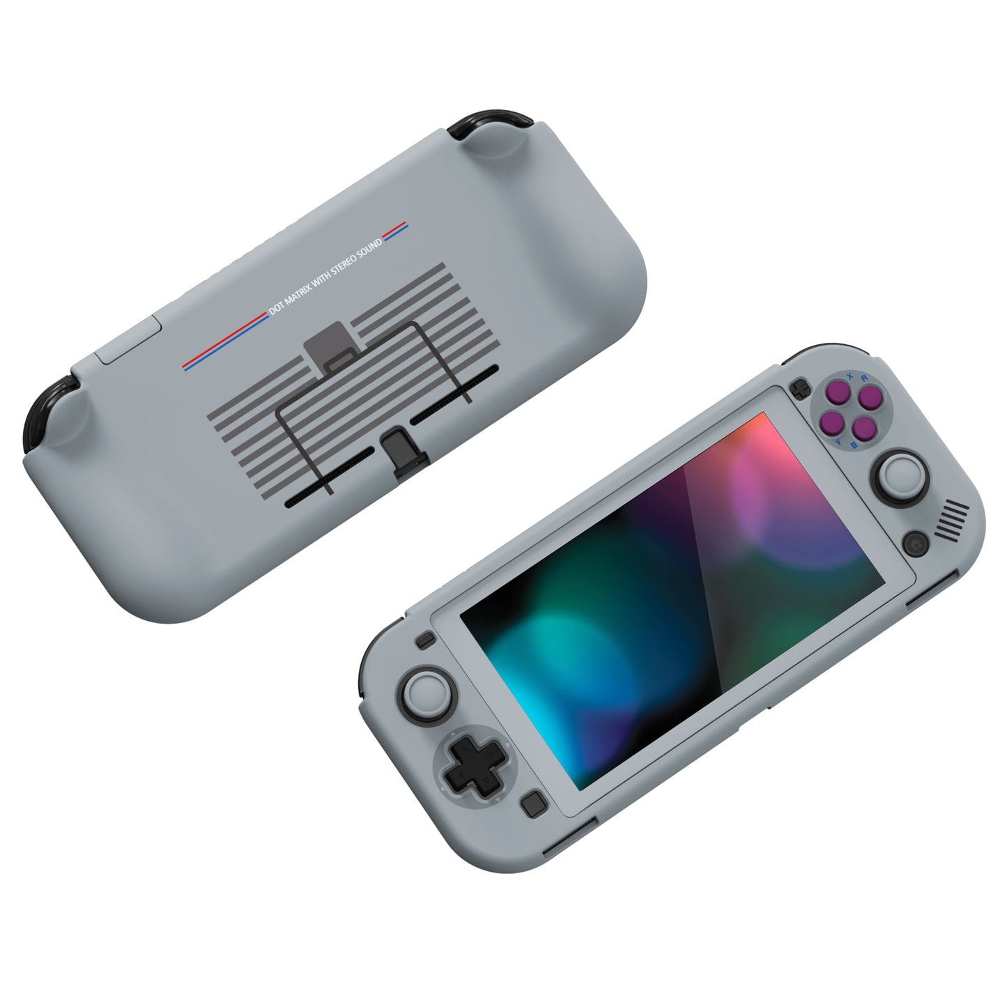 PlayVital ZealProtect Protective Case for Nintendo Switch Lite, Hard Shell Ergonomic Grip Cover for Switch Lite w/Screen Protector & Thumb Grip Caps & Button Caps - Classic 1989 GB DMG-01 - PSLYY7005 PlayVital