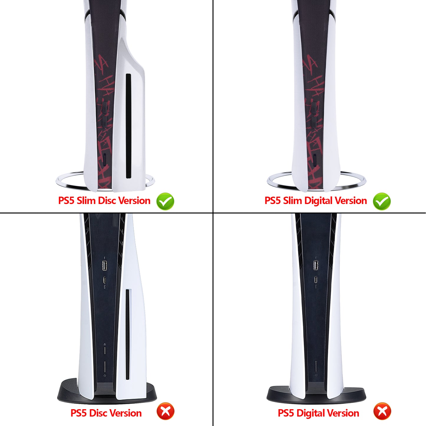 PlayVital 12 in-1 ダストフィルター for PS5 Slim コンソール ディスク & デジタル ダストカバーキット、アンチダストカバーネット & シリコンプラグ付き 【ピエロHahaha】