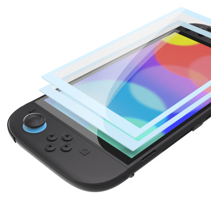 PlayVital 2枚入り 強化ガラス製スクリーンプロテクター 位置合わせフレーム付き Nintendo Switch 2用【ヘブンブルー】