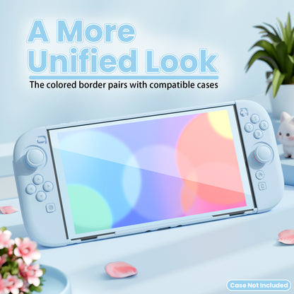 PlayVital 2枚入り 強化ガラス製スクリーンプロテクター 位置合わせフレーム付き Nintendo Switch 2用【ヘブンブルー】