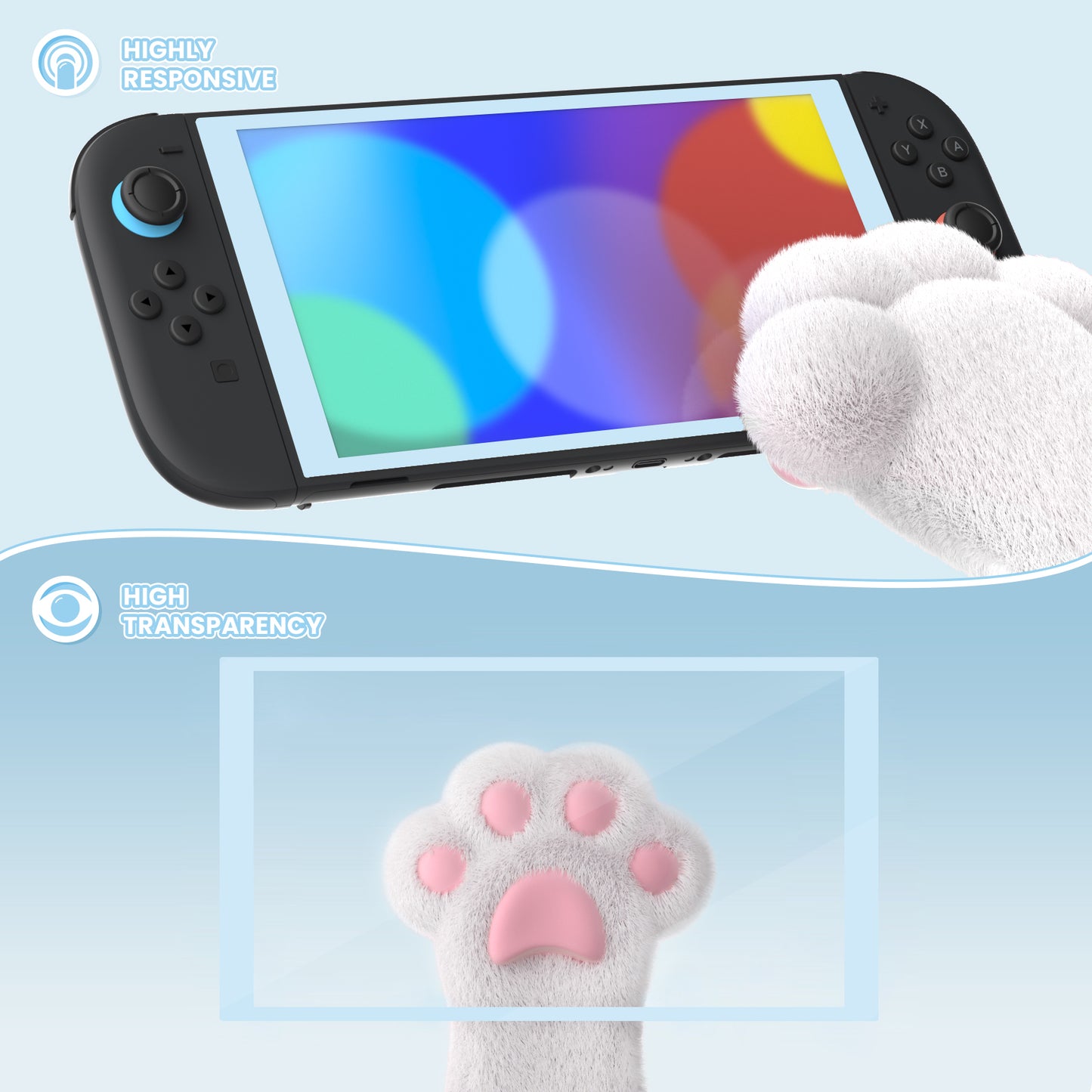 PlayVital 2枚入り 強化ガラス製スクリーンプロテクター 位置合わせフレーム付き Nintendo Switch 2用【ヘブンブルー】