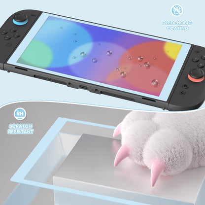 PlayVital 2枚入り 強化ガラス製スクリーンプロテクター 位置合わせフレーム付き Nintendo Switch 2用【ヘブンブルー】