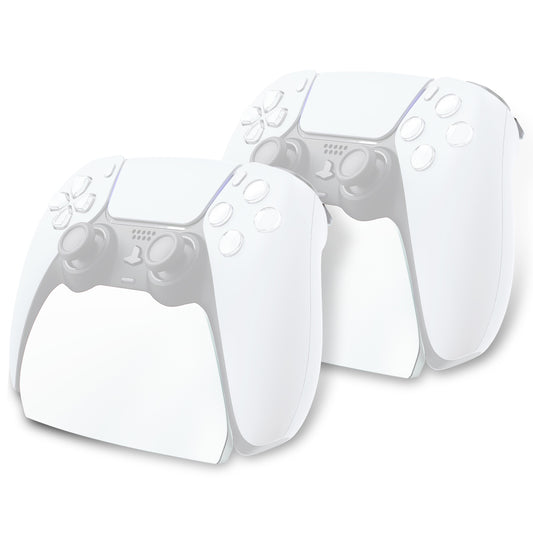 PlayVital 2セット ps5コントローラー対応用ディスプレイスタンド、デュアルセンス５対応収納スタンド、ps5コントローラー対応用机収納スタンド、スタンドホルダー、滑り止めラバーパッド付き【ホワイト】