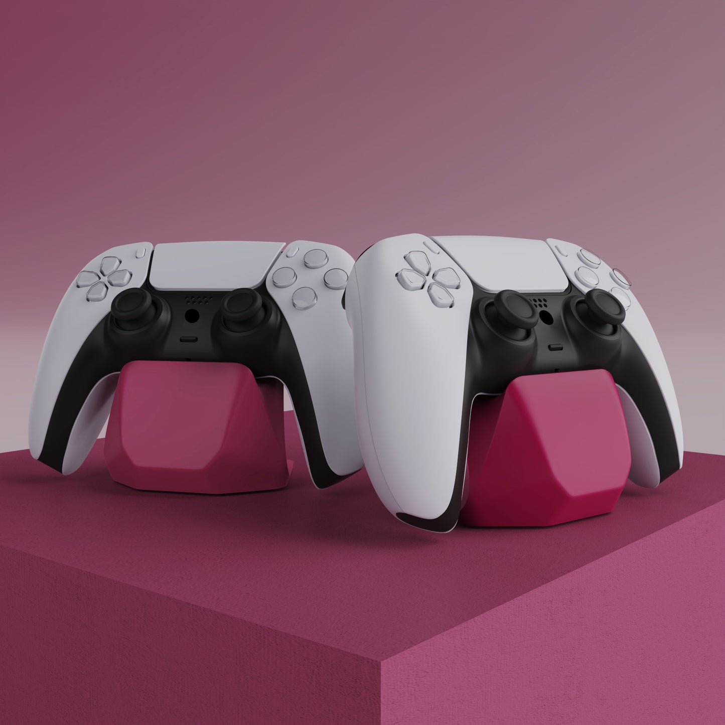 PlayVital 2個セット ユニバーサルゲームコントローラーディスプレイスタンド PS5 & PS4 & Switch Pro & Xbox Series X/S コントローラー用【レッド】