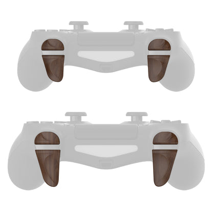 PlayVital 2 Pair Shoulder Buttons Extension Triggers for PS4 All Model Controller, Game Improvement Adjusters for PS4 Controller, Bumper Trigger Extenders for PS4 Slim Pro Controller - Wood Grain - P4PJ005 PlayVital