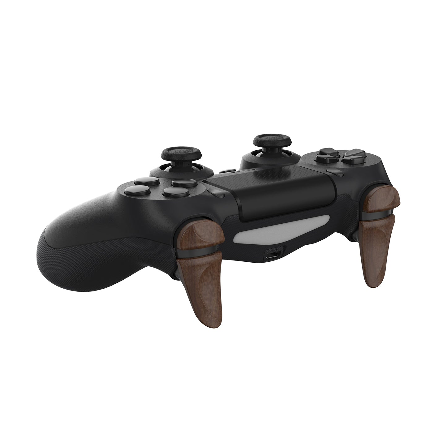 PlayVital 2 Pair Shoulder Buttons Extension Triggers for PS4 All Model Controller, Game Improvement Adjusters for PS4 Controller, Bumper Trigger Extenders for PS4 Slim Pro Controller - Wood Grain - P4PJ005 PlayVital