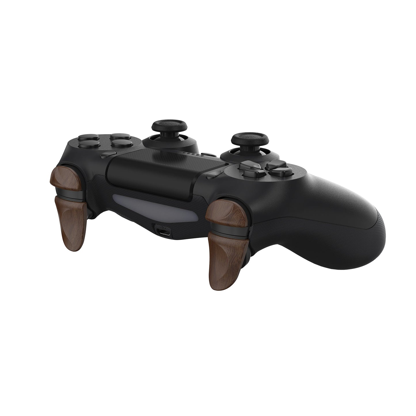 PlayVital 2 Pair Shoulder Buttons Extension Triggers for PS4 All Model Controller, Game Improvement Adjusters for PS4 Controller, Bumper Trigger Extenders for PS4 Slim Pro Controller - Wood Grain - P4PJ005 PlayVital