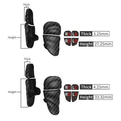 PlayVital Dune 2 Pairs Trigger Stop Shoulder Buttons Extension Kit for ps5 Controller, Stopper Bumper Trigger Extenders Game Improvement Adjusters for ps5 Controller - Graphite Carbon Fiber - YCPFS001 PlayVital