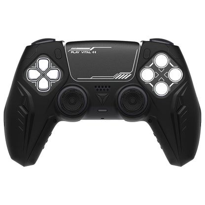 PlayVital Futuristic CyberMech Design Silicone Grip Skin with Thumb Grips for PS5 Wireless Controller, Compatible with PS5 Official Charging Dock - Black - CHXPFP001 (Copy) PlayVital