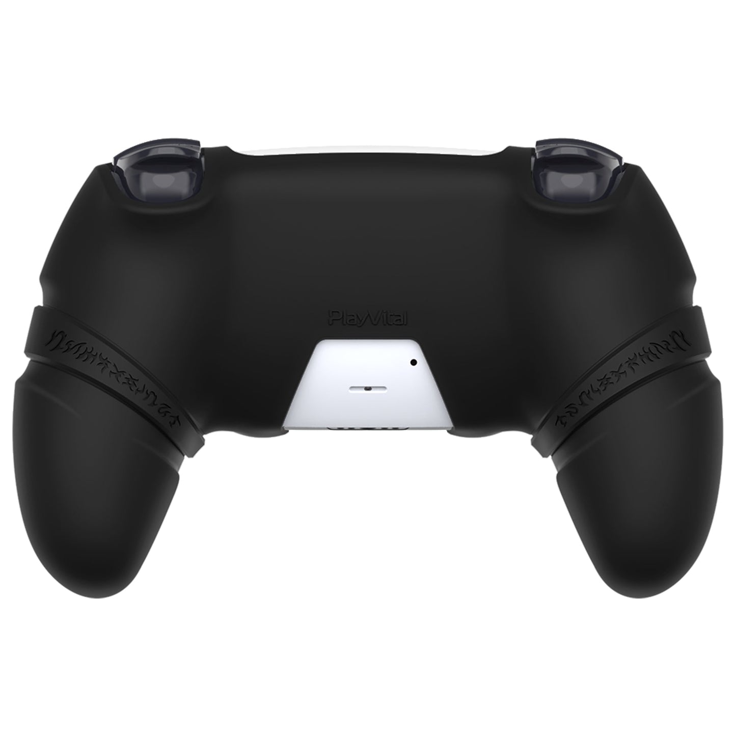 PlayVital 2 Set Runes Edition Silicone Cover Skin for PS5 Controller with Thumb Grips & Touchpad Skin & D-pad Area Sticker, Compatible with PS5 Charging Dock - Black - FVEPFP005 PlayVital