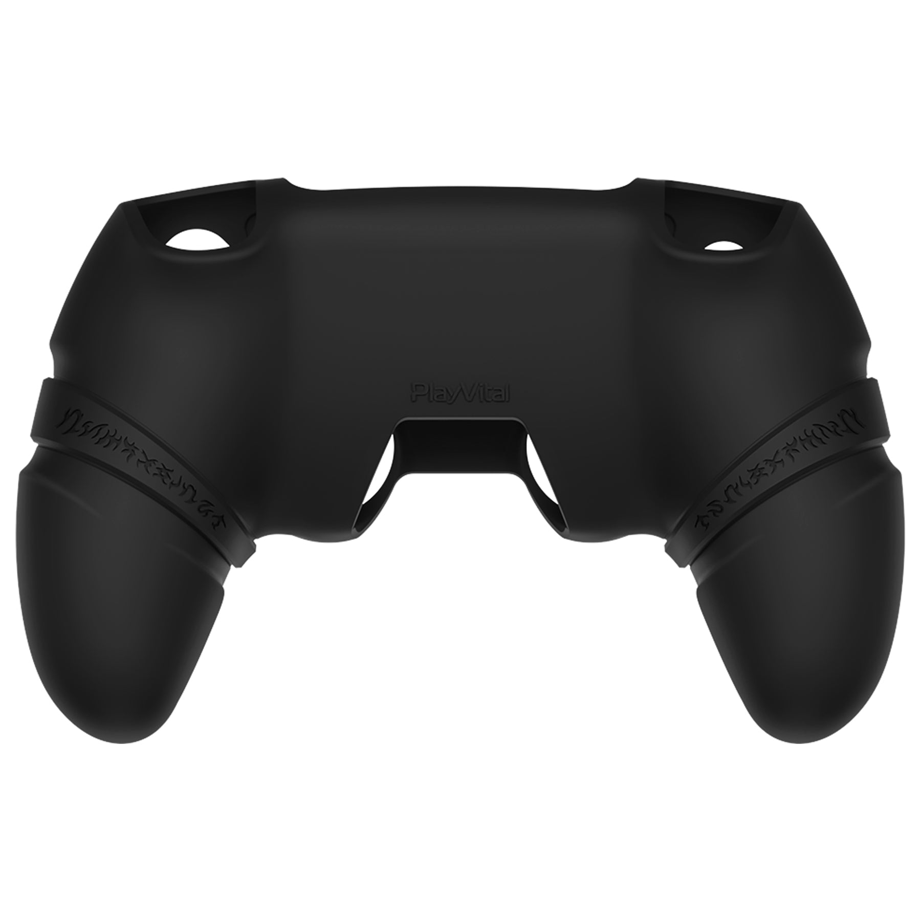 PlayVital 2 Set Runes Edition Silicone Cover Skin for PS5 Controller with Thumb Grips & Touchpad Skin & D-pad Area Sticker, Compatible with PS5 Charging Dock - Black - FVEPFP005 PlayVital