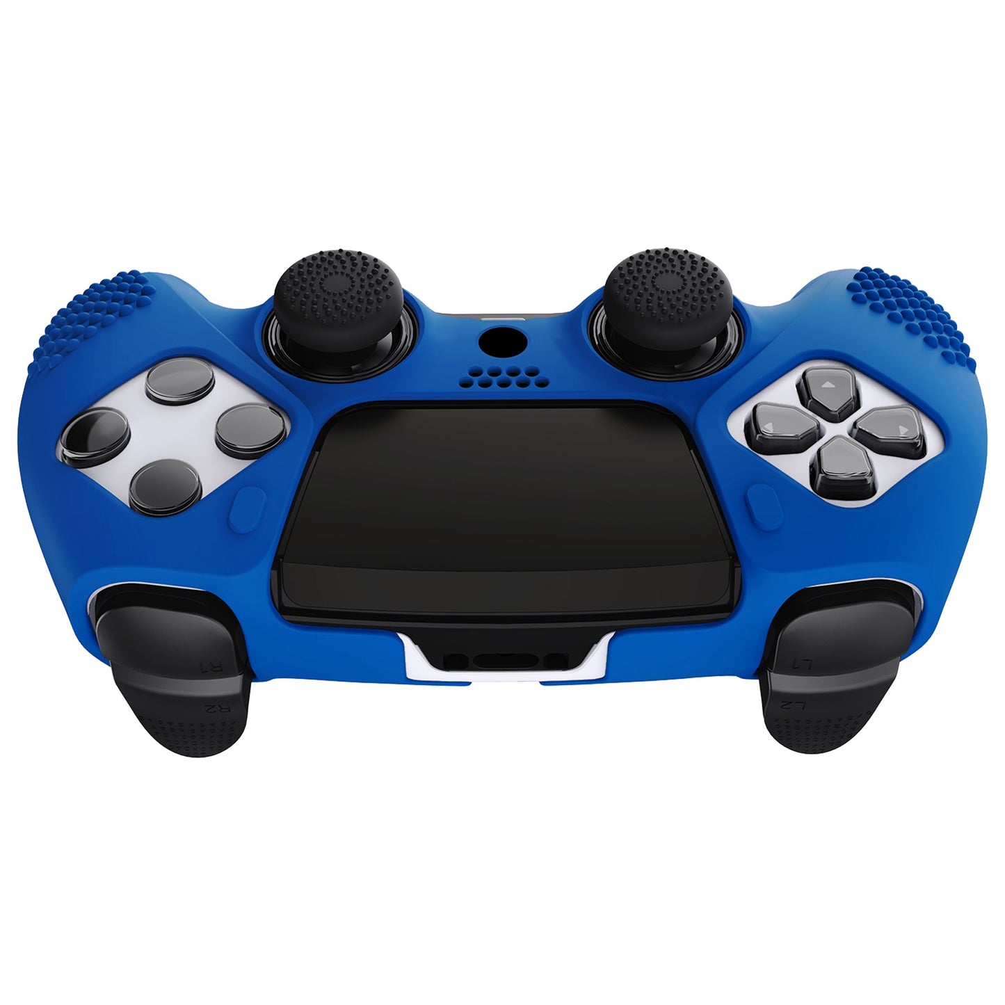 PlayVital 3D Studded Edition Anti-Slip Silicone Cover Case with Thumb Grip Caps for PS5 Edge Controller - Blue - ETPFP009 PlayVital