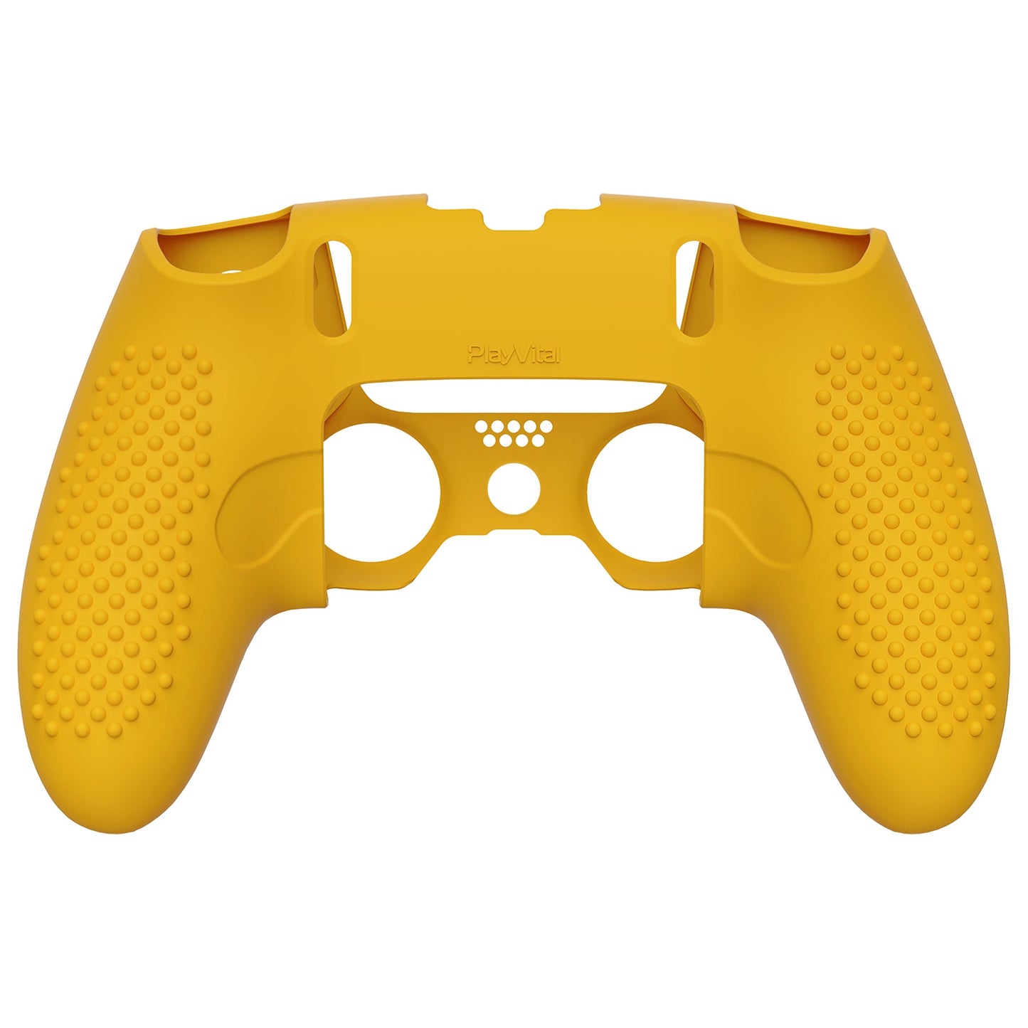 PlayVital 3D Studded Edition Anti-Slip Silicone Cover Case with Thumb Grip Caps for PS5 Edge Controller - Caution Yellow - ETPFP014 PlayVital