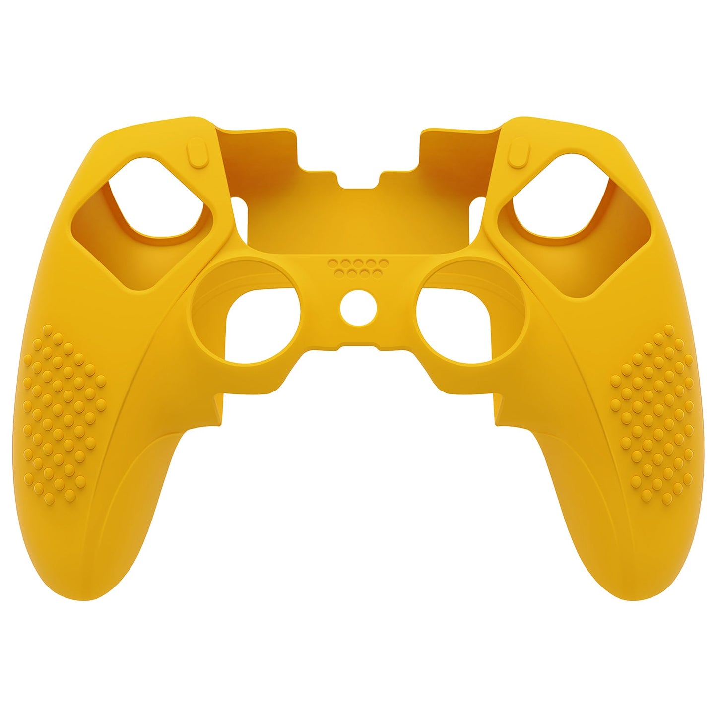 PlayVital 3D Studded Edition Anti-Slip Silicone Cover Case with Thumb Grip Caps for PS5 Edge Controller - Caution Yellow - ETPFP014 PlayVital