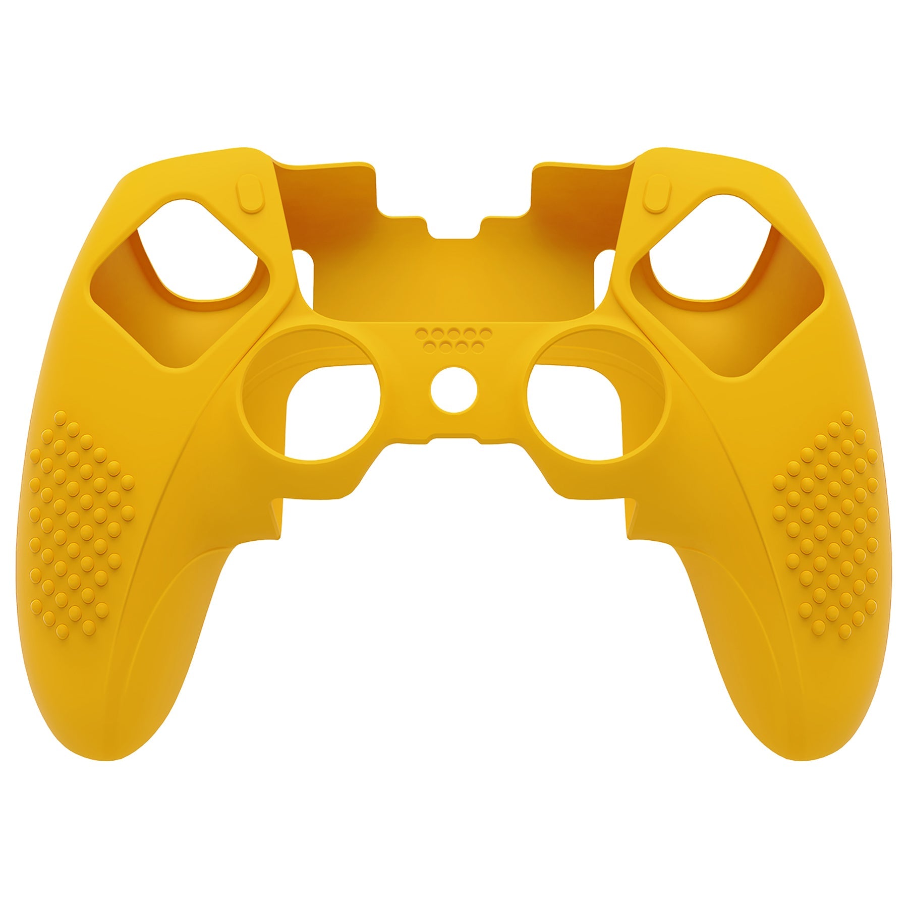 PlayVital 3D Studded Edition Anti-Slip Silicone Cover Case with Thumb Grip Caps for PS5 Edge Controller - Caution Yellow - ETPFP014 PlayVital