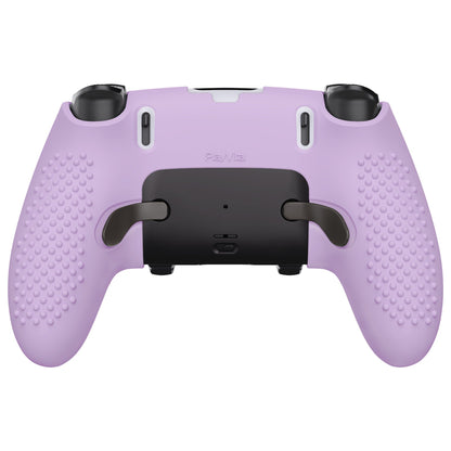 PlayVital 3D Studded Edition Anti-Slip Silicone Cover Case with Thumb Grip Caps for PS5 Edge Controller - Mauve Purple - ETPFP011 PlayVital