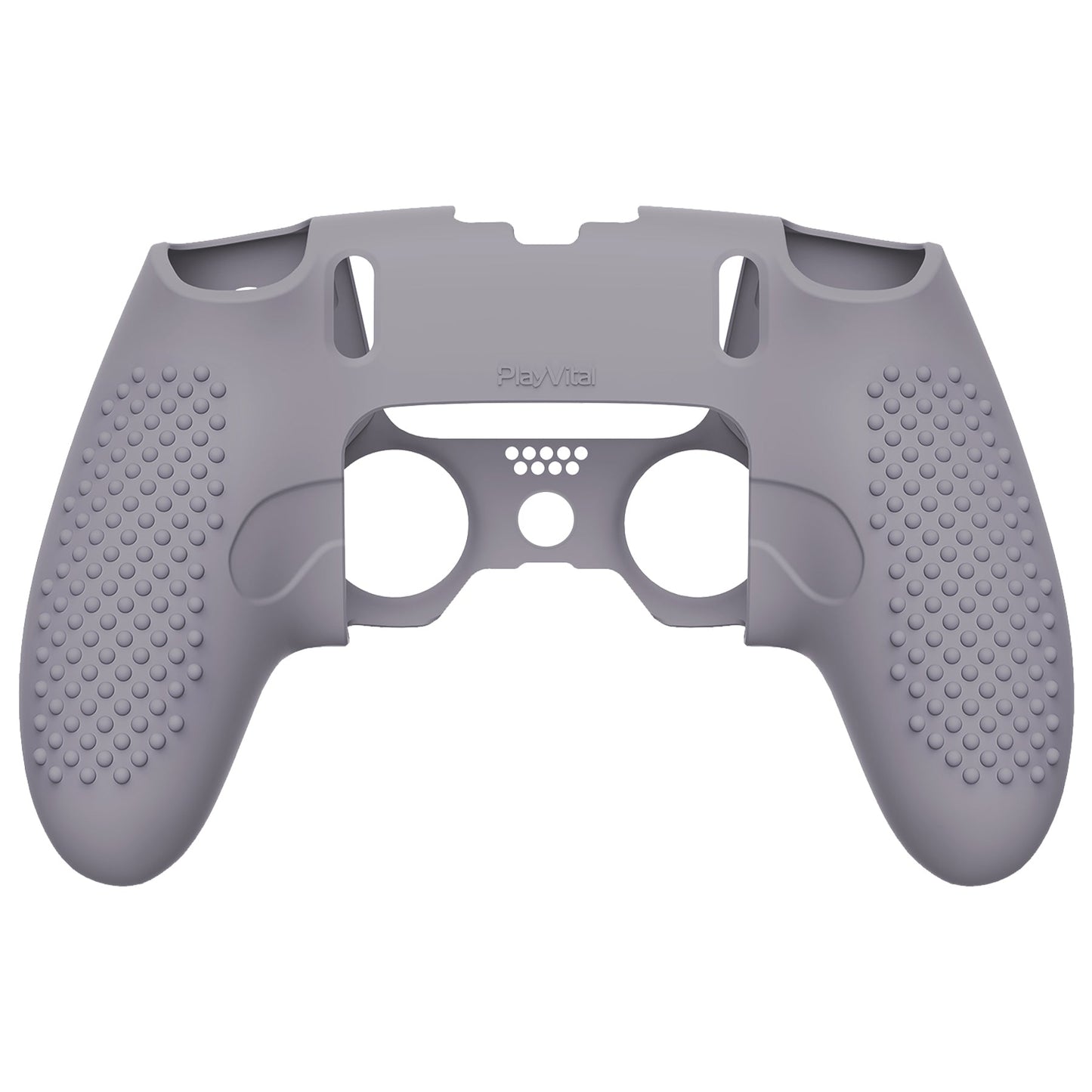 PlayVital 3D Studded Edition Anti-Slip Silicone Cover Case with Thumb Grip Caps for PS5 Edge Controller - Metallic Gray - ETPFP013 PlayVital