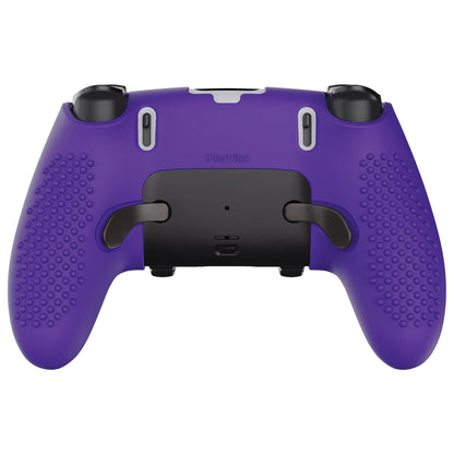 PlayVital 3D Studded Edition Anti-Slip Silicone Cover Case with Thumb Grip Caps for PS5 Edge Controller - Purple - ETPFP010 PlayVital