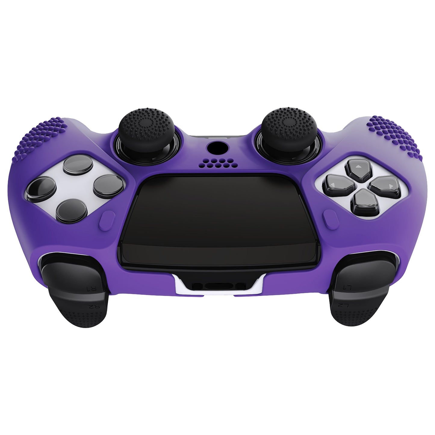 PlayVital 3D Studded Edition Anti-Slip Silicone Cover Case with Thumb Grip Caps for PS5 Edge Controller - Purple - ETPFP010 PlayVital