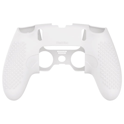 PlayVital 3D Studded Edition Anti-Slip Silicone Cover Case with Thumb Grip Caps for PS5 Edge Controller - White - ETPFP002 PlayVital