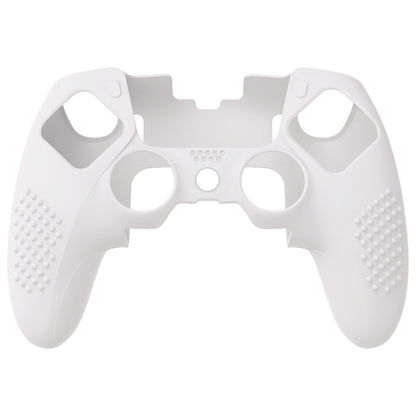 PlayVital 3D Studded Edition Anti-Slip Silicone Cover Case with Thumb Grip Caps for PS5 Edge Controller - White - ETPFP002 PlayVital