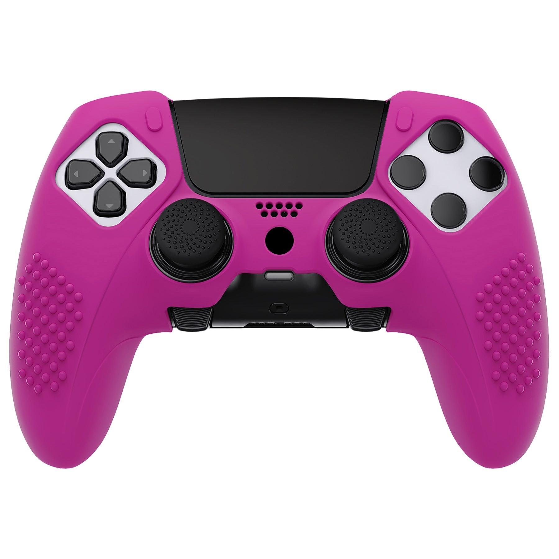 PlayVital 3D Studded Edition Anti-Slip Silicone Cover Case with Thumb Grip Caps for PS5 Edge Controller - Neon Purple - ETPFP017 PlayVital