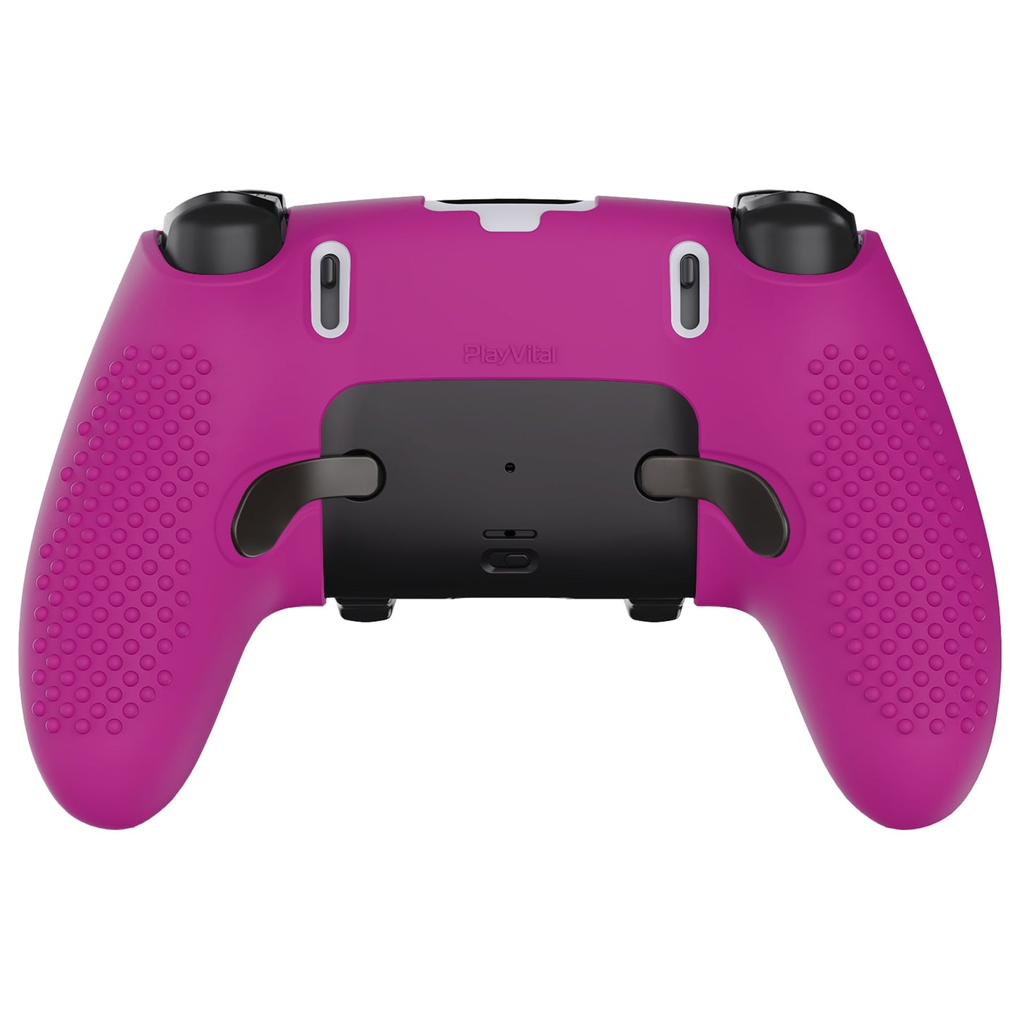 PlayVital 3D Studded Edition Anti-Slip Silicone Cover Case with Thumb Grip Caps for PS5 Edge Controller - Neon Purple - ETPFP017 PlayVital