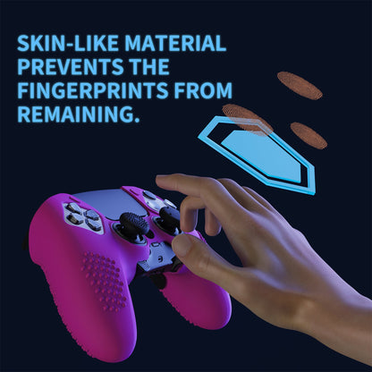 PlayVital 3D Studded Edition Anti-Slip Silicone Cover Case with Thumb Grip Caps for PS5 Edge Controller - Neon Purple - ETPFP017 PlayVital