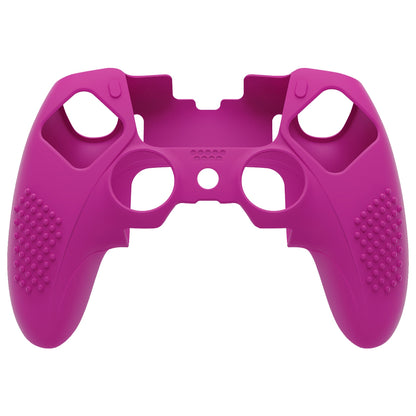 PlayVital 3D Studded Edition Anti-Slip Silicone Cover Case with Thumb Grip Caps for PS5 Edge Controller - Neon Purple - ETPFP017 PlayVital