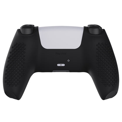 PlayVital 3D Studded Edition Anti-Slip Silicone Cover Skin with Thumb Grip Caps for PS5 Wireless Controller - Black - TDPF001 PlayVital