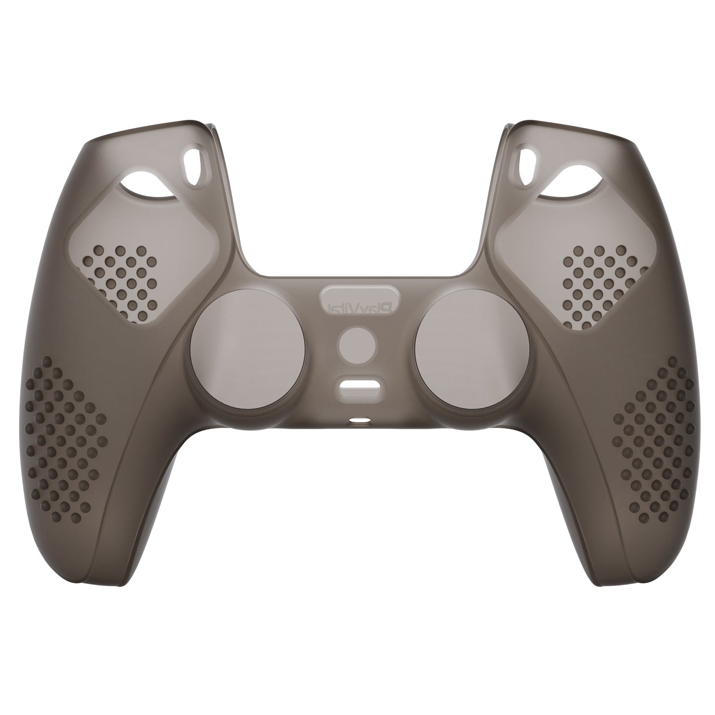 PlayVital 3D Studded Edition Anti-Slip Silicone Cover Skin with Thumb Grip Caps for PS5 Wireless Controller - Clear Black - TDPF013 PlayVital