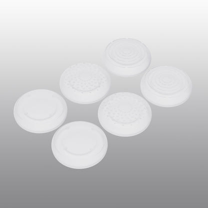 PlayVital 3D Studded Edition Anti-Slip Silicone Cover Skin with Thumb Grip Caps for PS5 Wireless Controller - Clear White - TDPF012 PlayVital