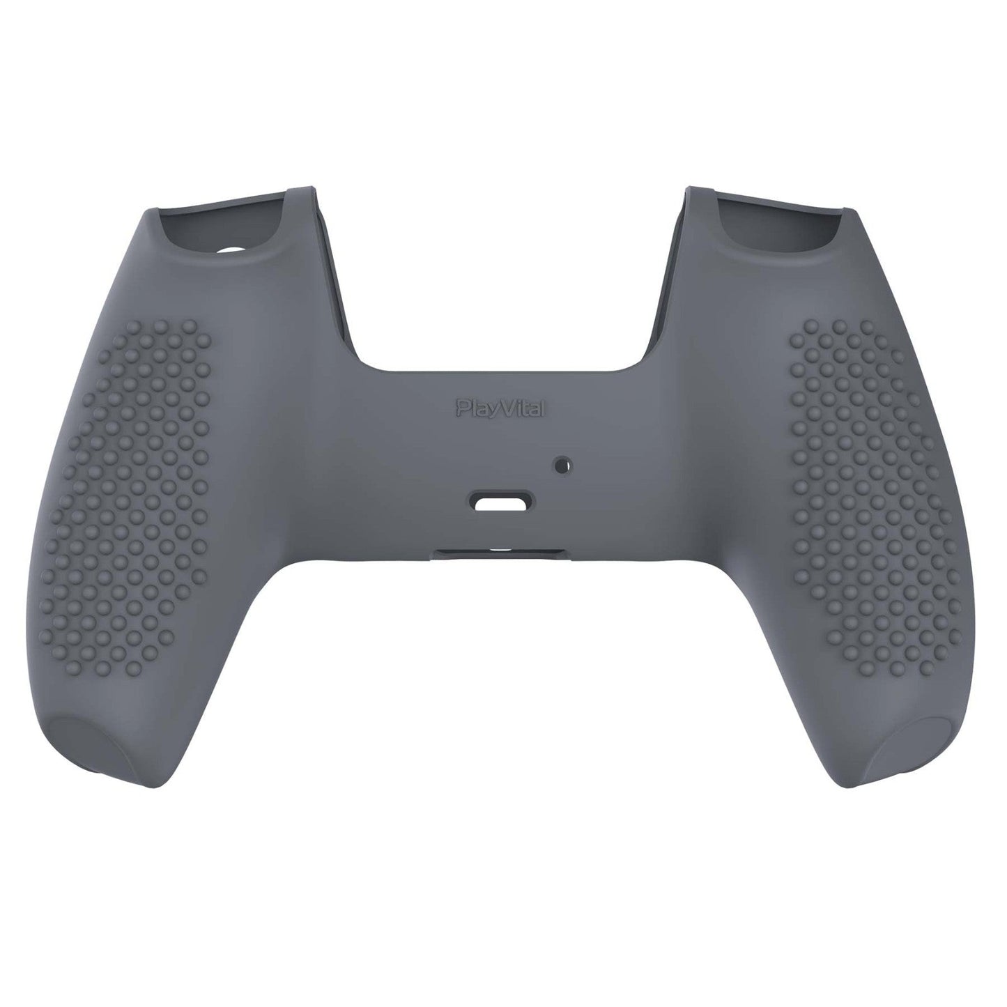 PlayVital 3D Studded Edition Anti-Slip Silicone Cover Skin with Thumb Grip Caps for PS5 Wireless Controller - Gray - TDPF006 PlayVital