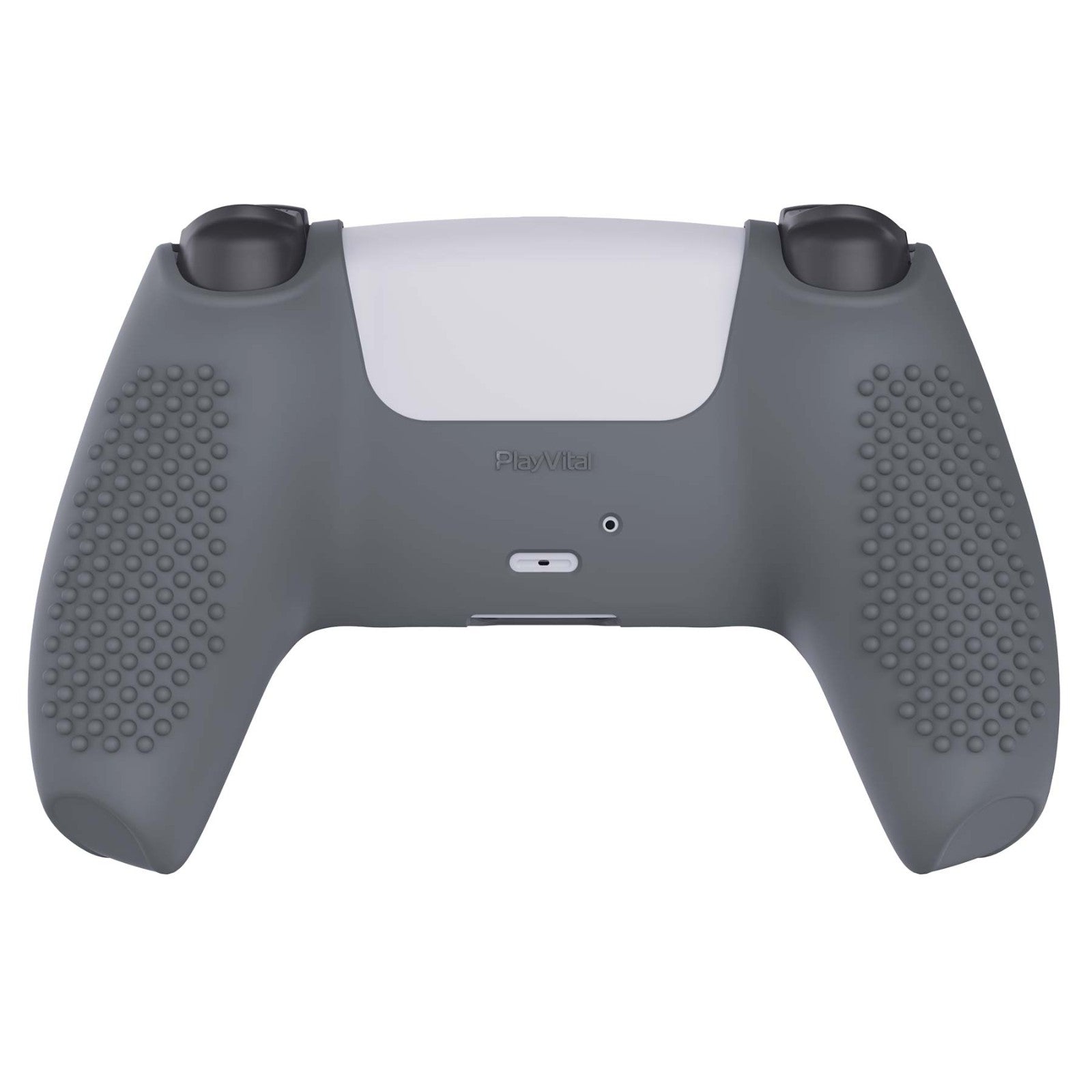 PlayVital 3D Studded Edition Anti-Slip Silicone Cover Skin with Thumb Grip Caps for PS5 Wireless Controller - Gray - TDPF006 PlayVital