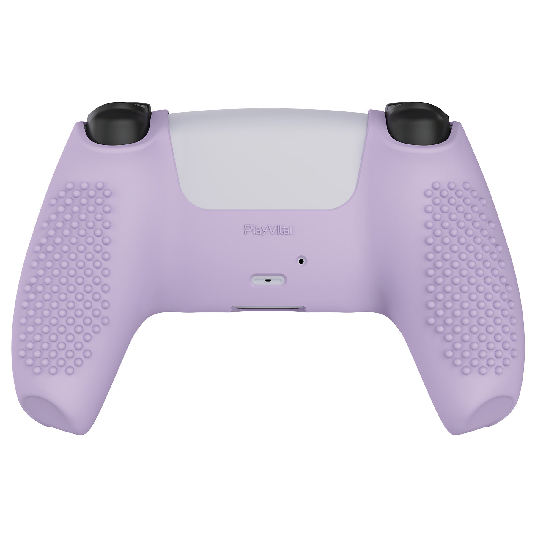 PlayVital 3D Studded Edition Anti-Slip Silicone Cover Skin with Thumb Grip Caps for PS5 Wireless Controller - Mauve Purple - TDPF009 PlayVital