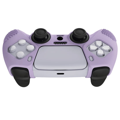 PlayVital 3D Studded Edition Anti-Slip Silicone Cover Skin with Thumb Grip Caps for PS5 Wireless Controller - Mauve Purple - TDPF009 PlayVital