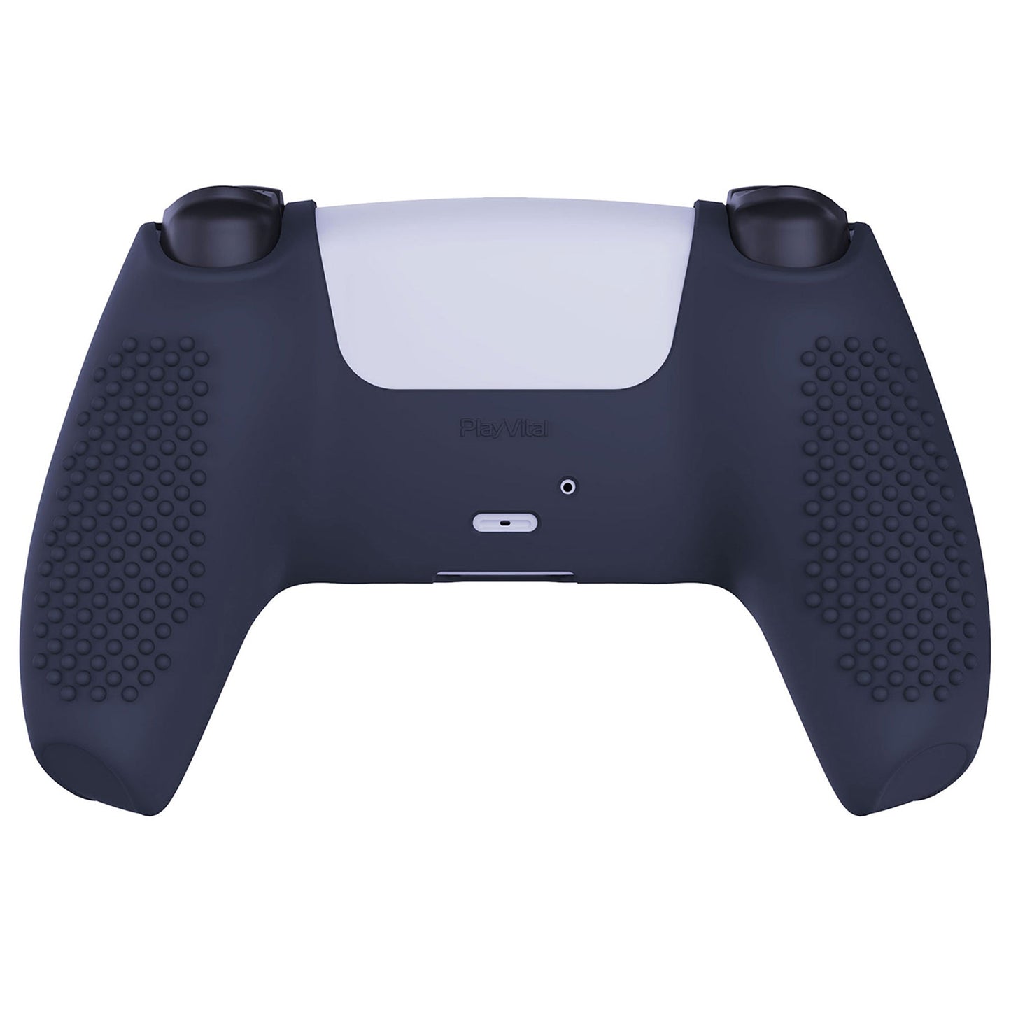 PlayVital 3D Studded Edition Anti-Slip Silicone Cover Skin with Thumb Grip Caps for PS5 Wireless Controller - Midnight Blue - TDPF003 PlayVital