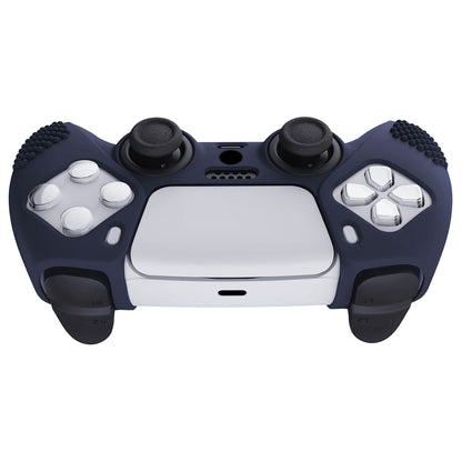 PlayVital 3D Studded Edition Anti-Slip Silicone Cover Skin with Thumb Grip Caps for PS5 Wireless Controller - Midnight Blue - TDPF003 PlayVital