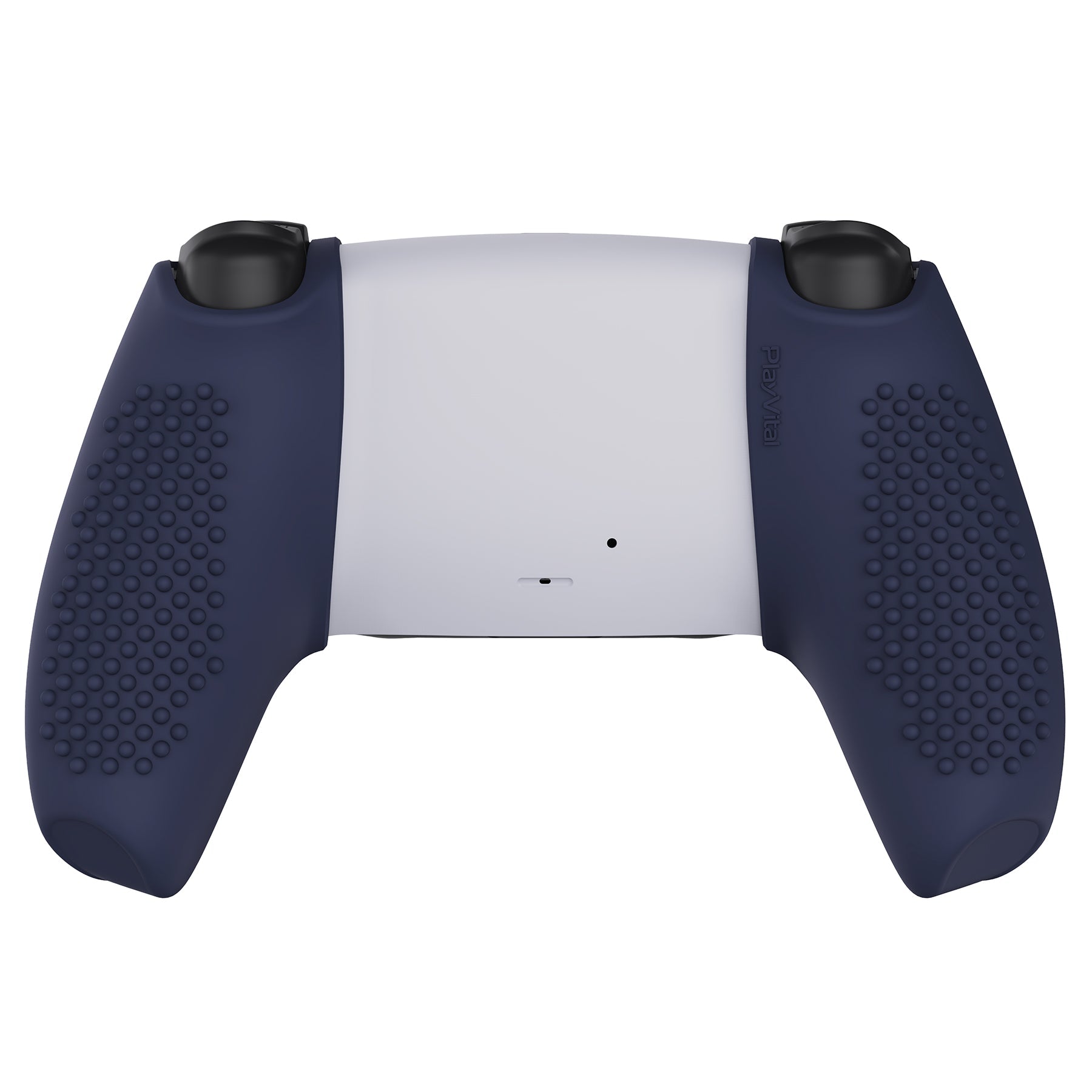 PlayVital 3D Studded Edition Anti-Slip Silicone Cover Skin with Thumb Grip Caps for PS5 Wireless Controller, Compatible with Charging Station - Midnight Blue - TDPF019 PlayVital