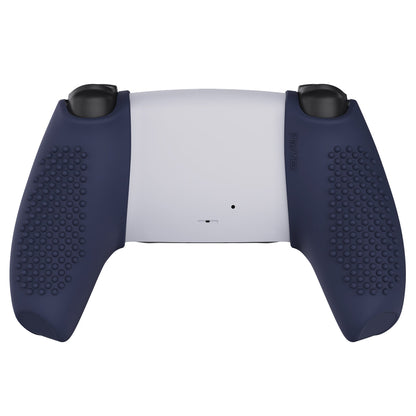 PlayVital 3D Studded Edition Anti-Slip Silicone Cover Skin with Thumb Grip Caps for PS5 Wireless Controller, Compatible with Charging Station - Midnight Blue - TDPF019 PlayVital