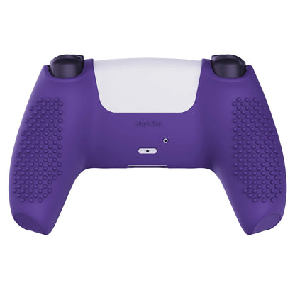 PlayVital 3D Studded Edition Anti-Slip Silicone Cover Skin with Thumb Grip Caps for PS5 Wireless Controller - Purple - TDPF007 PlayVital