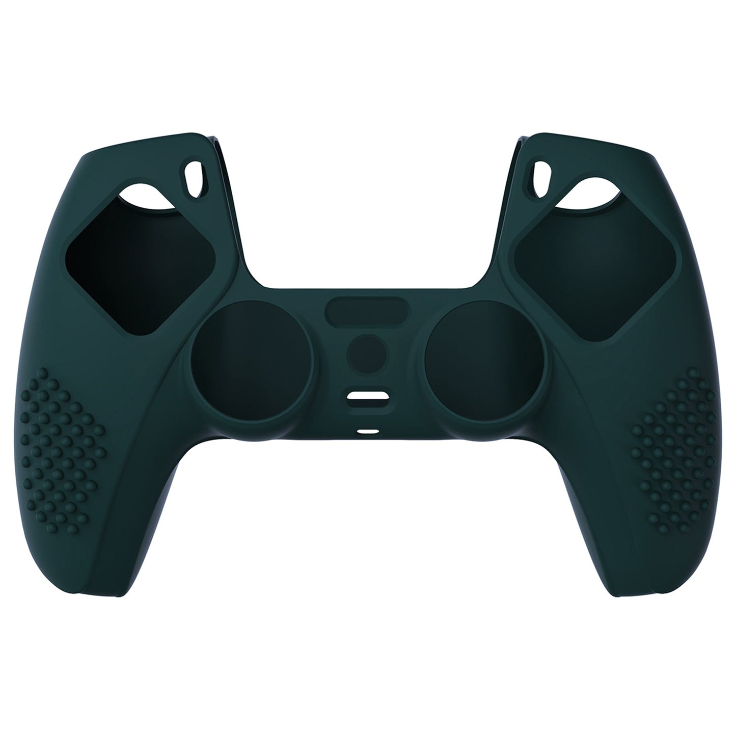 PlayVital 3D Studded Edition Anti-Slip Silicone Cover Skin with Thumb Grip Caps for PS5 Wireless Controller - Racing Green - TDPF004 PlayVital