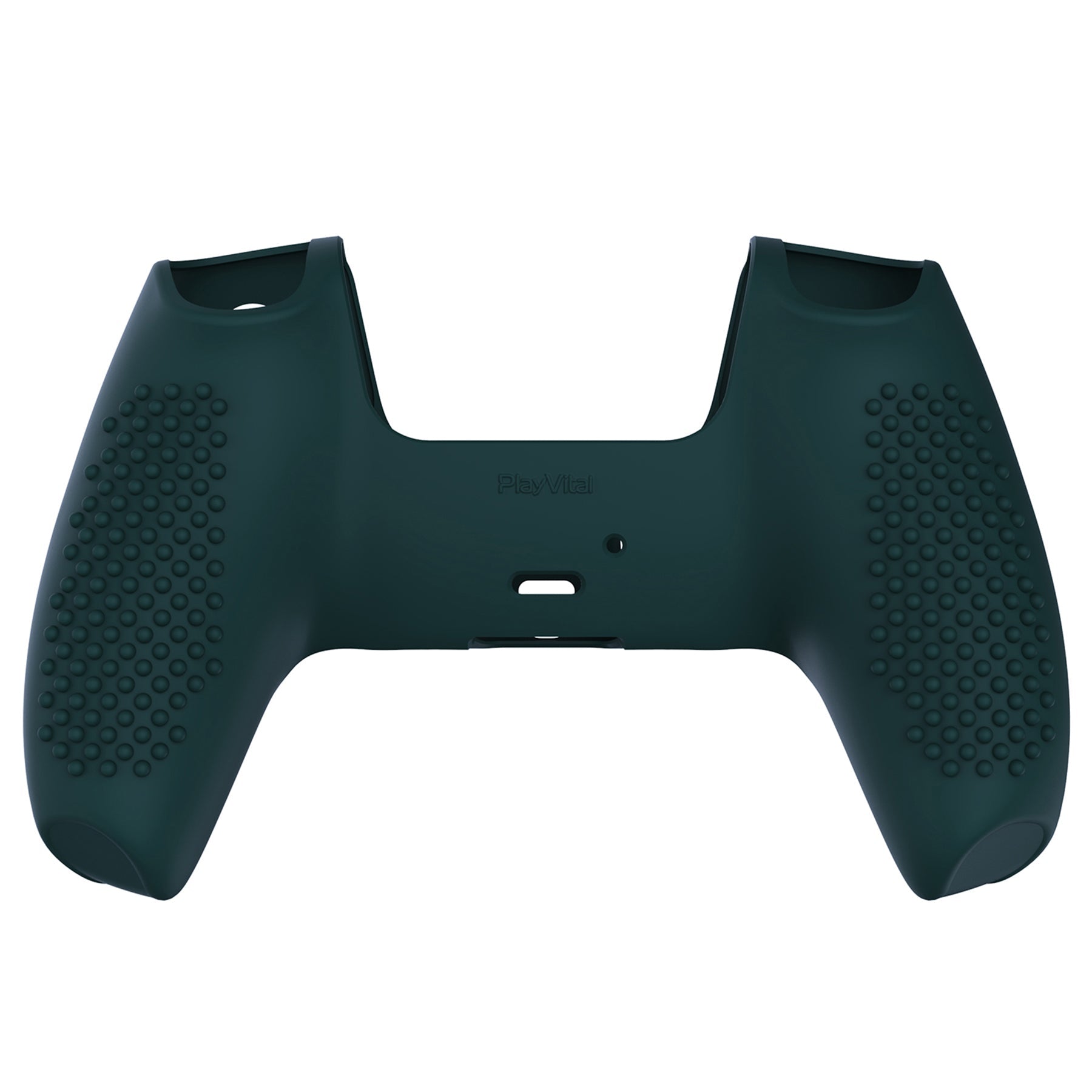 PlayVital 3D Studded Edition Anti-Slip Silicone Cover Skin with Thumb Grip Caps for PS5 Wireless Controller - Racing Green - TDPF004 PlayVital