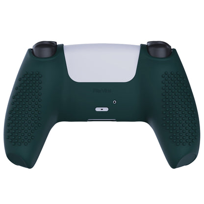 PlayVital 3D Studded Edition Anti-Slip Silicone Cover Skin with Thumb Grip Caps for PS5 Wireless Controller - Racing Green - TDPF004 PlayVital