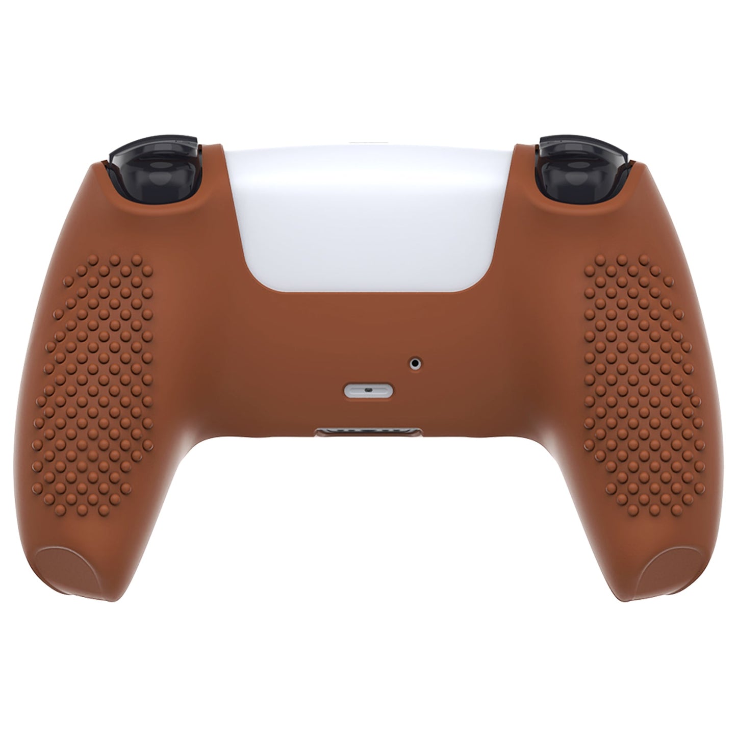 PlayVital 3D Studded Edition Anti-Slip Silicone Cover Skin with Thumb Grip Caps for PS5 Wireless Controller - Signal Brown - TDPF032 PlayVital