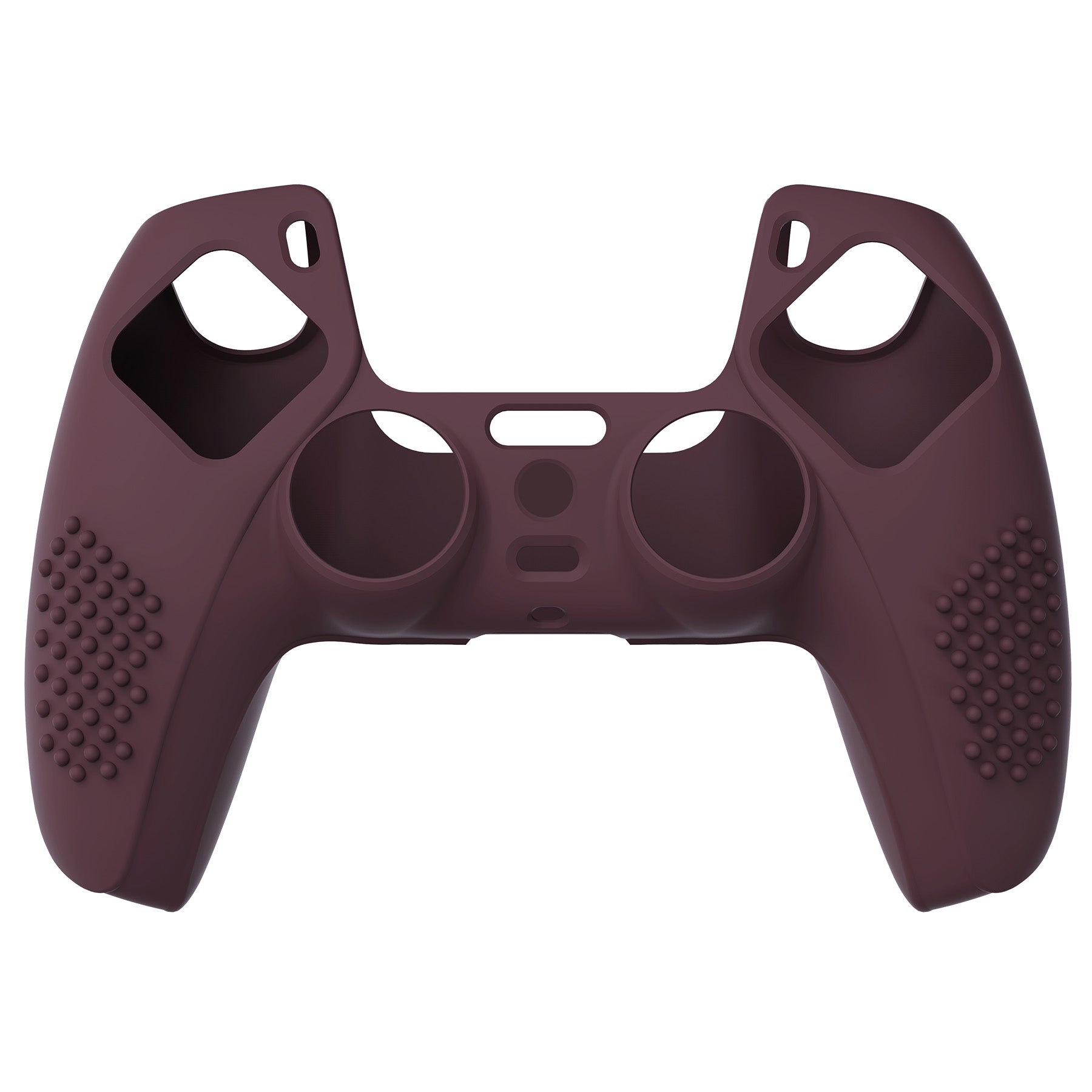 PlayVital 3D Studded Edition Anti-Slip Silicone Cover Skin with Thumb Grip Caps for PS5 Wireless Controller - Wine red - TDPF011 PlayVital