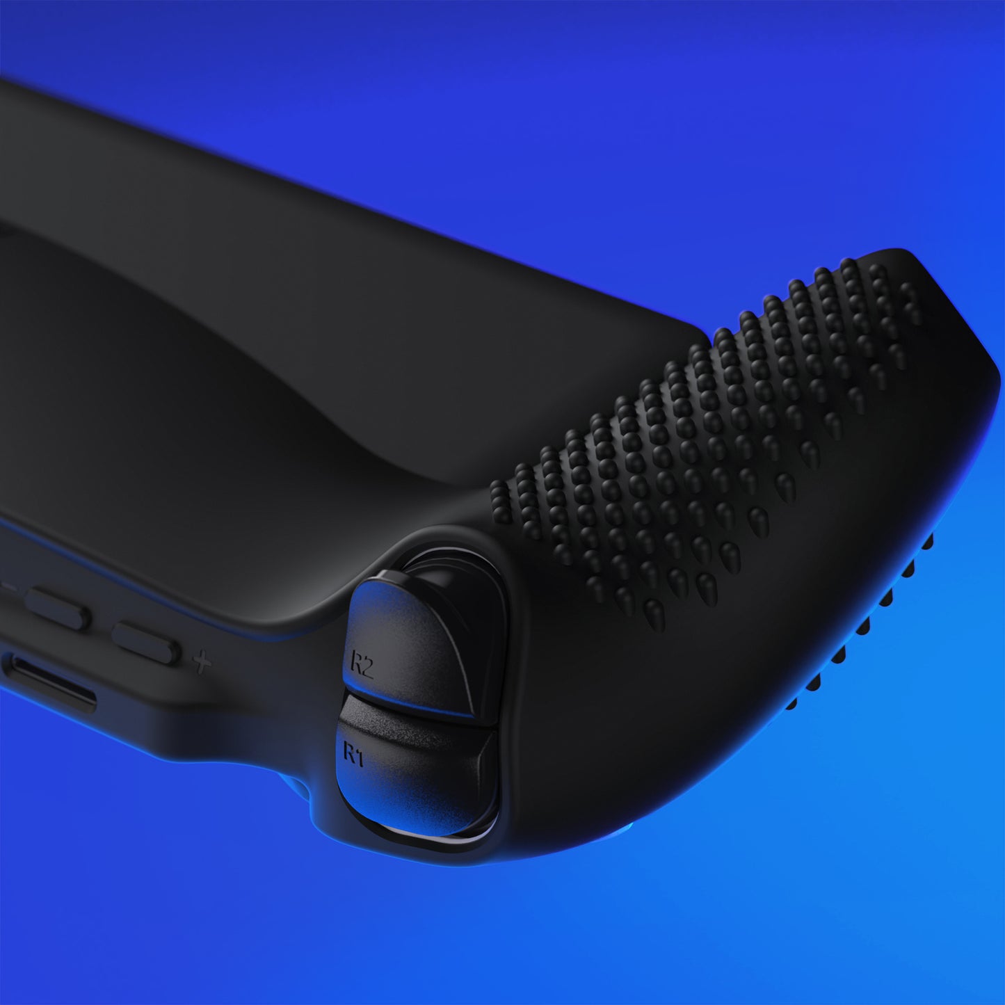 PlayVital 3D スタッドエディション 滑り止めシリコン保護ケース サムグリップ付き PS Portal リモート プレーヤー用 【ブラック】