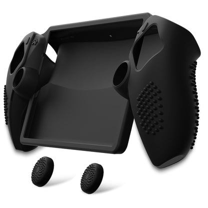 PlayVital 3D Studded Edition Anti-Slip Silicone Protective Case with Thumb Grips for PS Portal Remote Player - Black - CYRPFP001 PlayVital