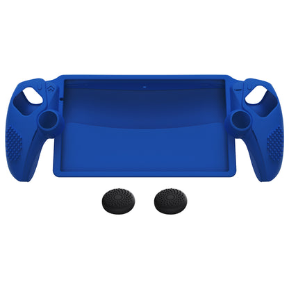 PlayVital 3D スタッドエディション 滑り止めシリコン保護ケース サムグリップ付き PS Portal リモート プレーヤー用【ブルー 】