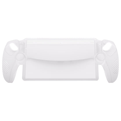 PlayVital 3D スタッドエディション 滑り止めシリコン保護ケース サムグリップ付き PS Portal リモート プレーヤー用【クリア ホワイト】